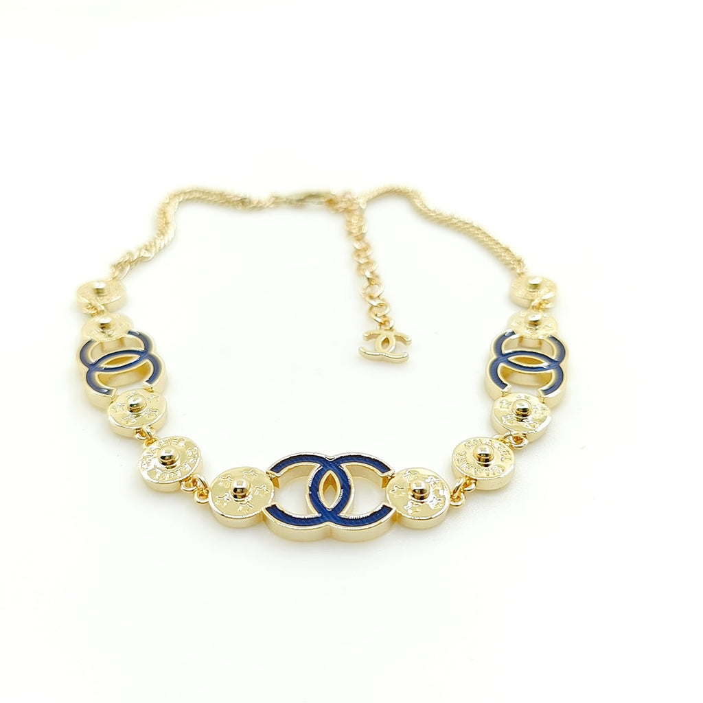 Chanel Blue Choker Necklace