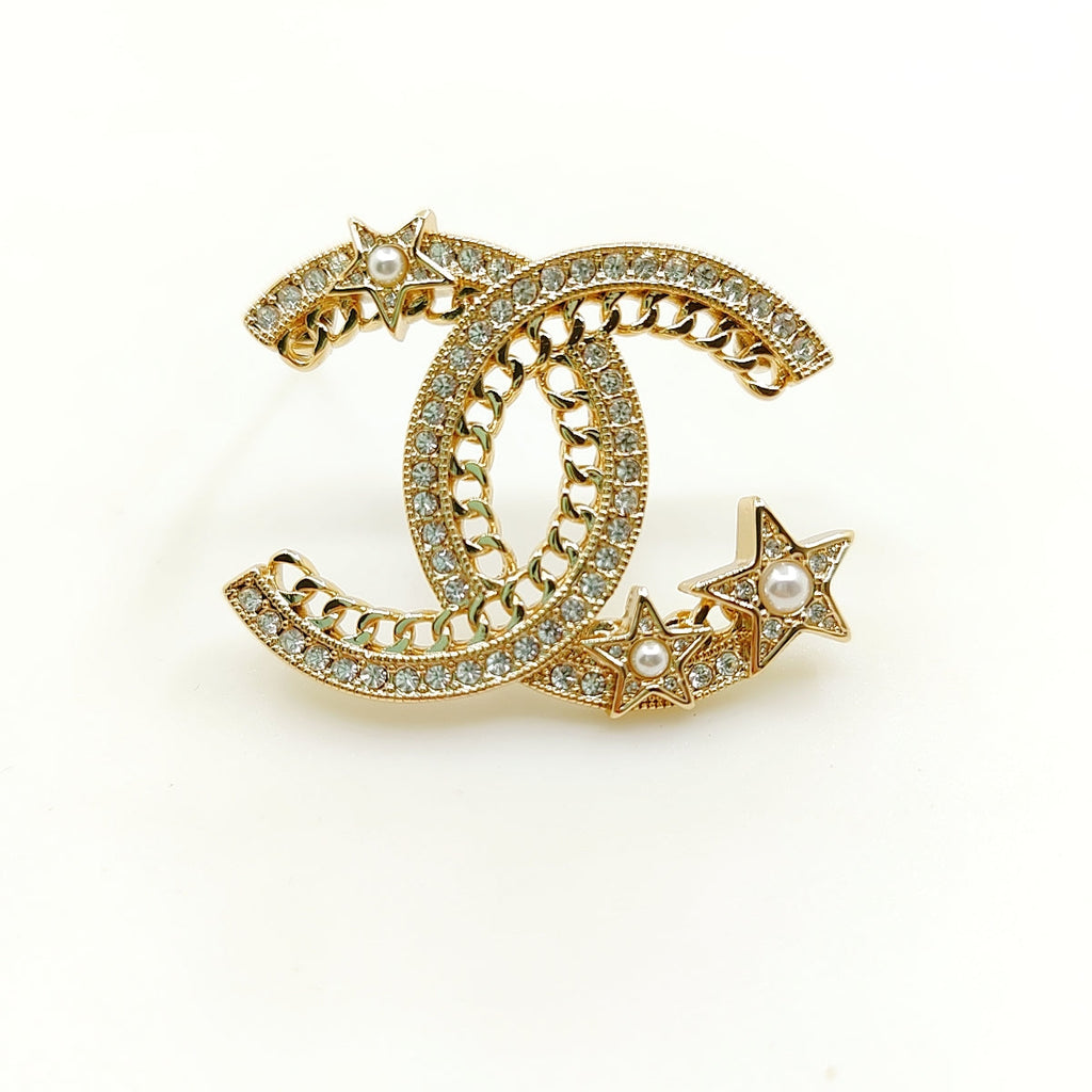 Chanel Star Crystal Brooch