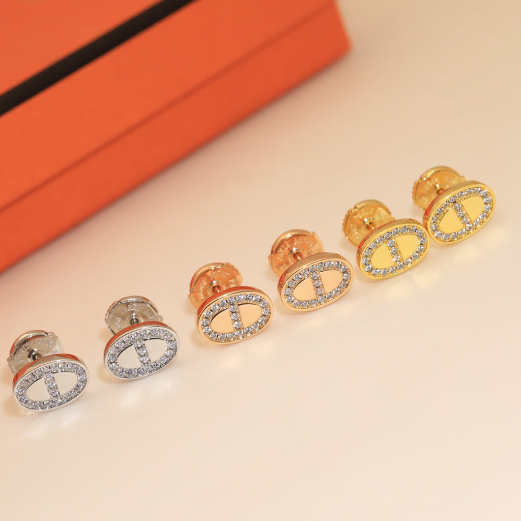 Hermes Mini Farandole Diamond Earrings