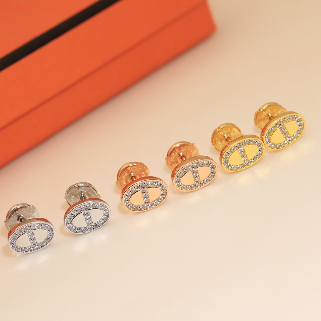 Hermes Mini Farandole Diamond Earrings