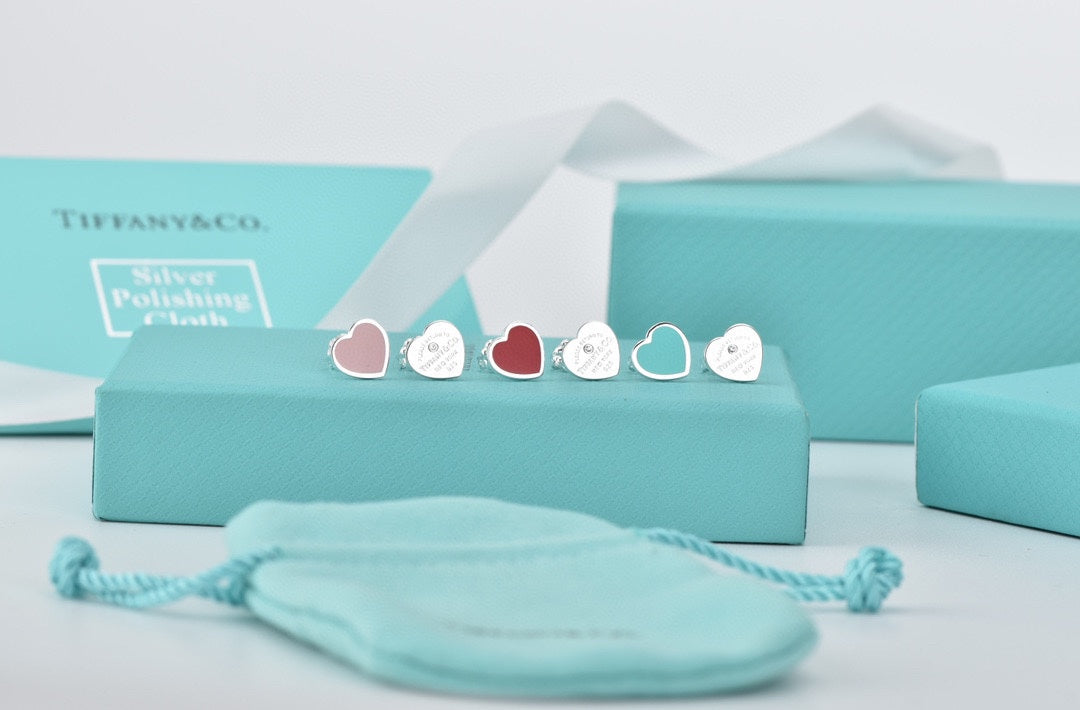 Return to Tiffany Heart Earrings - 18K White Gold