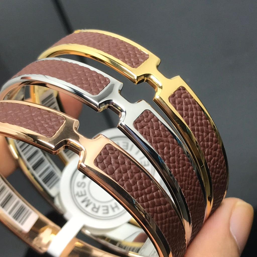 Hermes Olympe Light Brown Bracelet