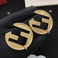 Fendi Big Round Earrings - 18K Yellow Gold