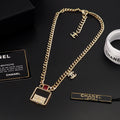Chanel Red Bag Pendant Necklace