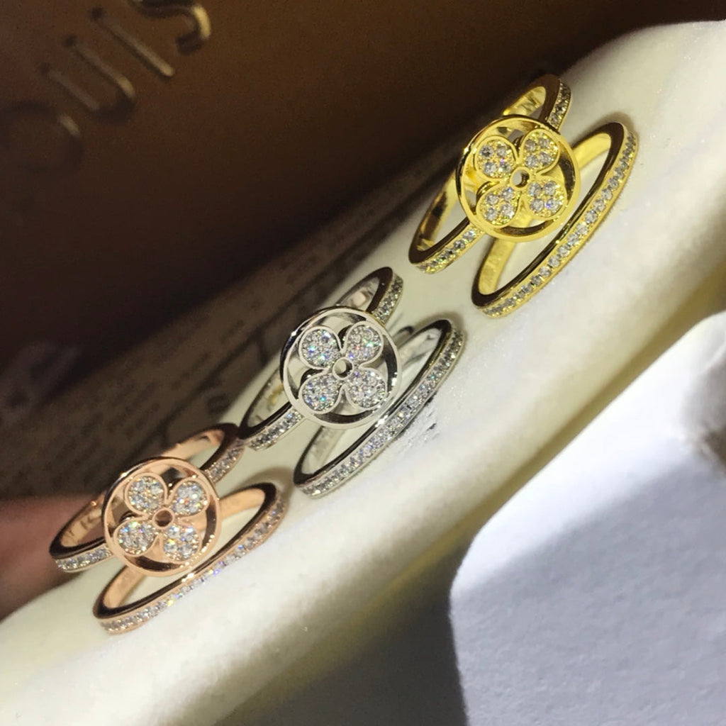Louis Vuitton Idylle Blossom Two-Row Ring - 18K Gold