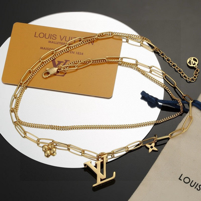 Louis Vuitton Pink Crystal Necklace