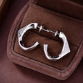 Prada Triangle Open Earrings - 18K Gold