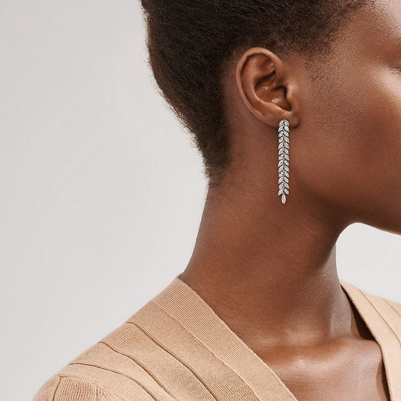 Tiffany Victoria Diamond Vine Drop Earrings - 18K Gold