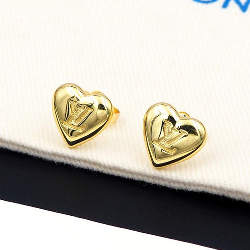Louis Vuitton Heart Earrings - 18K Gold