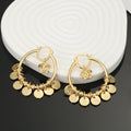 Vers Circle Earrings - 18K Yellow Gold