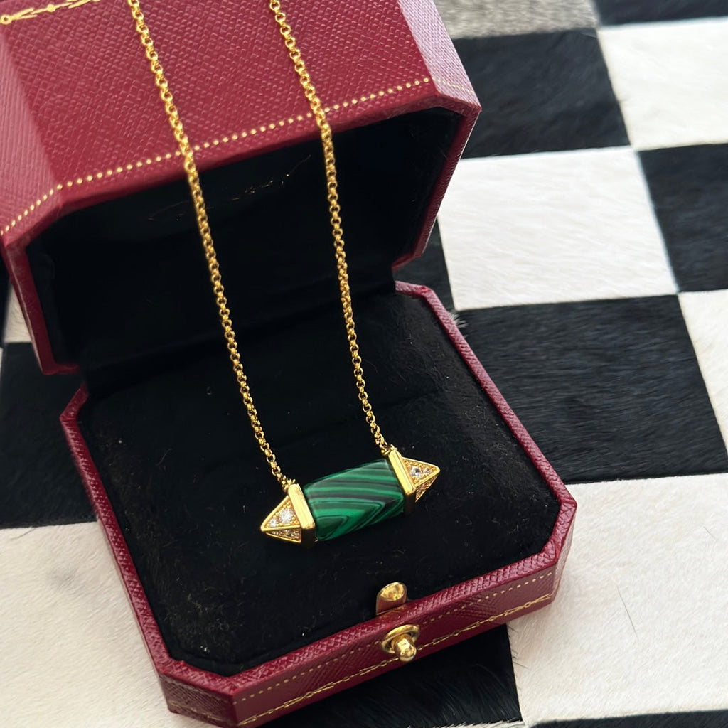 Les Berlingots De Malachite Necklace