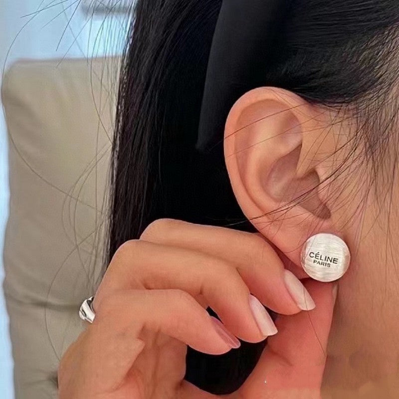 Celine Round Earrings - 18K Gold