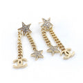 Chanel Star Diamonds Long Earrings - 18K Yellow Gold