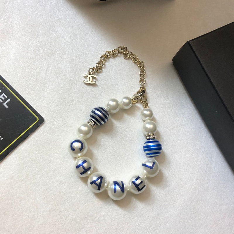 Chanel Blue Pearl Bracelet