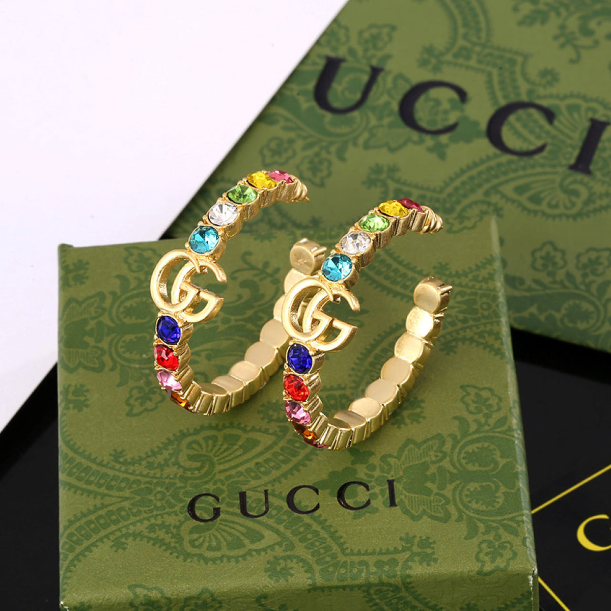 Gucci Double G Circle Earrings - 18K Yellow Gold