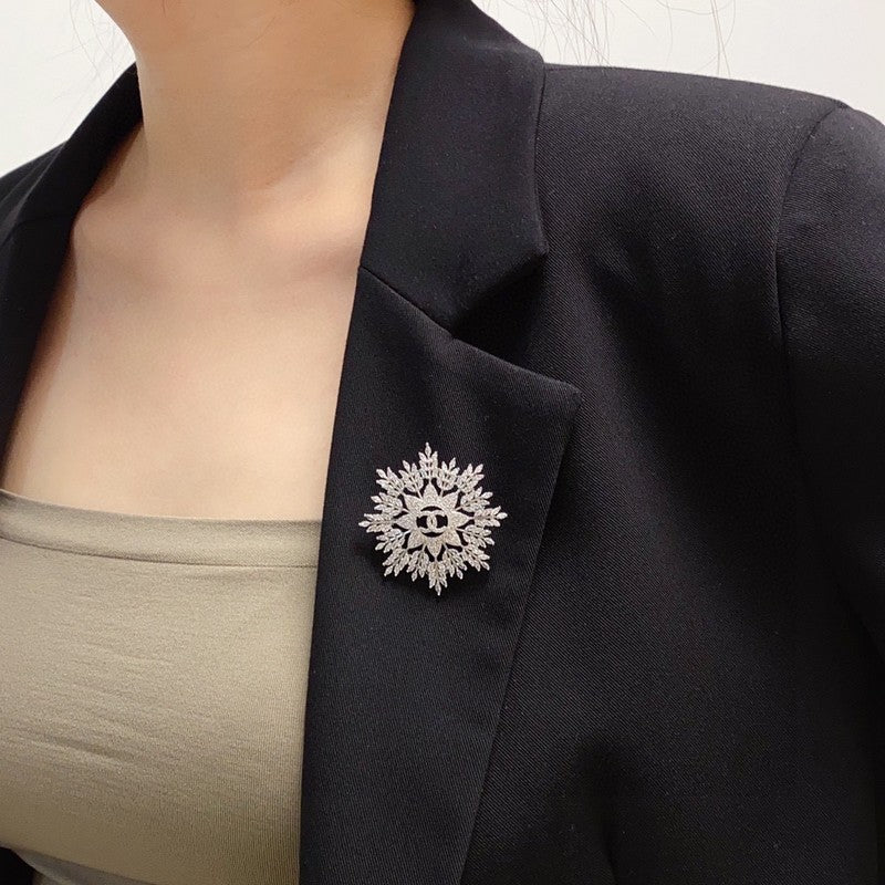 Chanel Flower Crystal Brooch