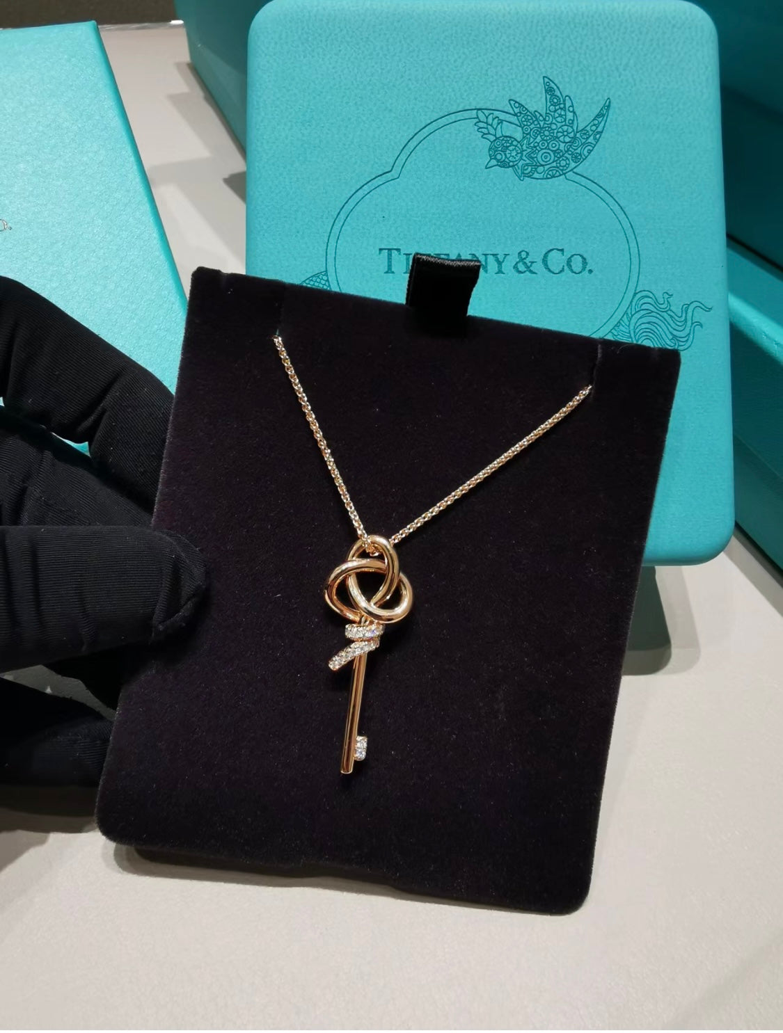 Tiffany Keys Woven Diamonds Medium Necklace