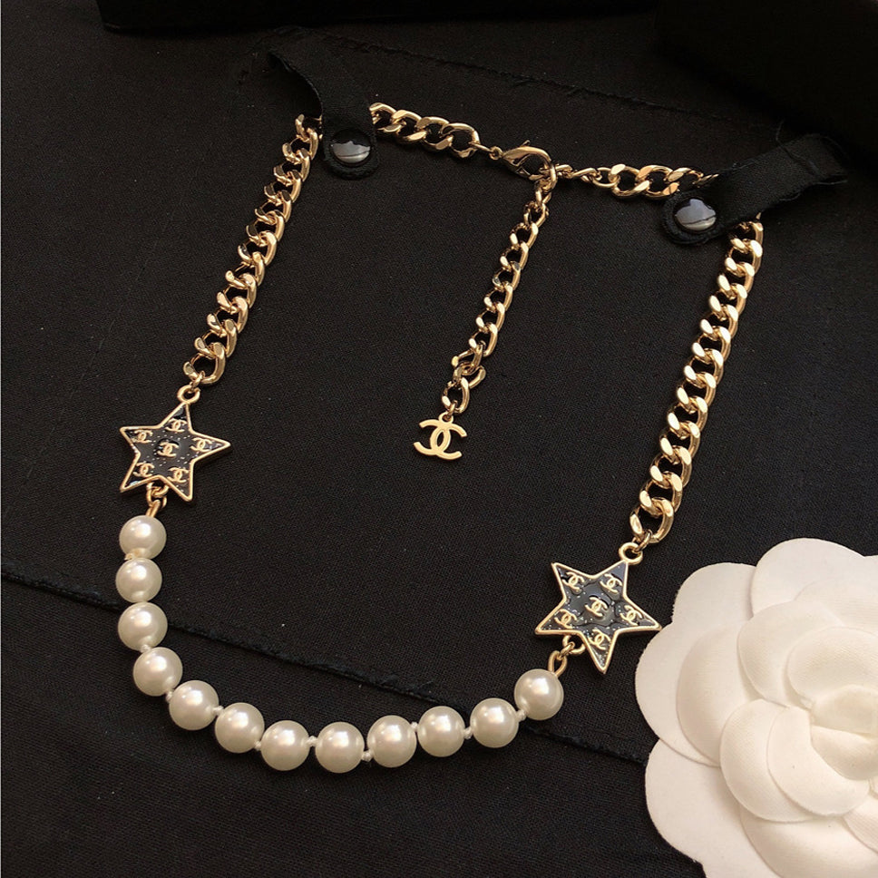 Chanel Star Pearl Necklace