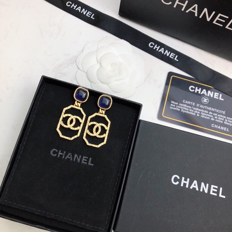 Chanel Perfume Bottle Earrings - 18K Yellow Gold