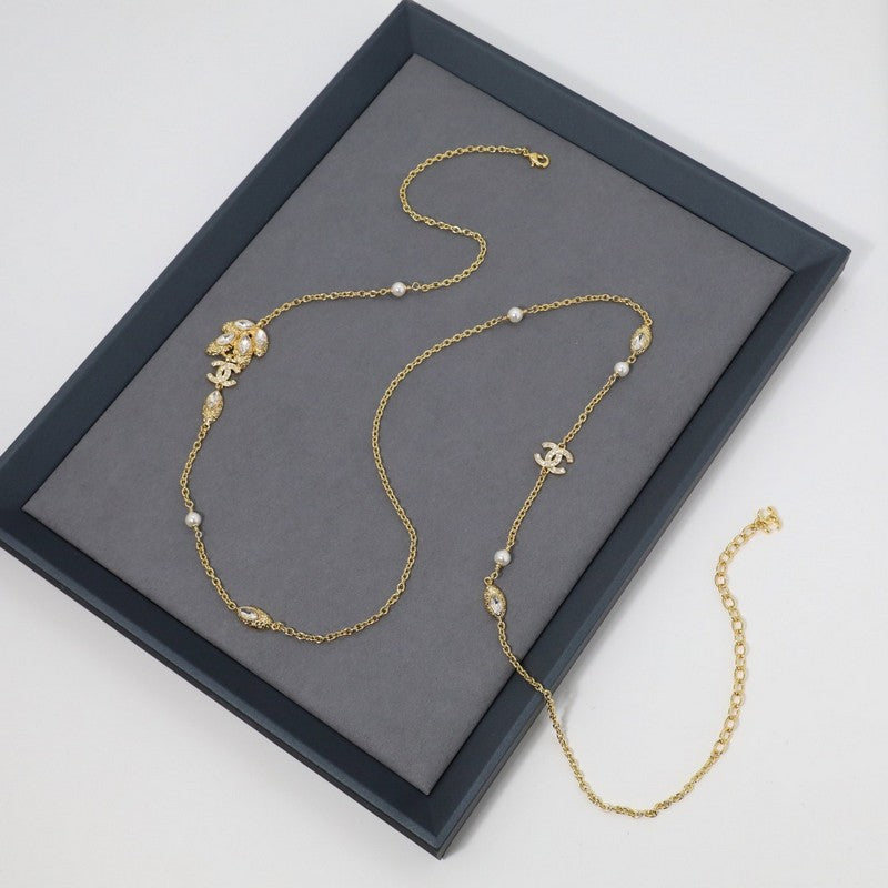Chanel Vintage Crystal Long Necklace