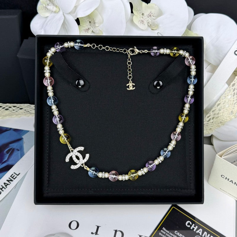 Chanel 26C Color Crystal Necklace