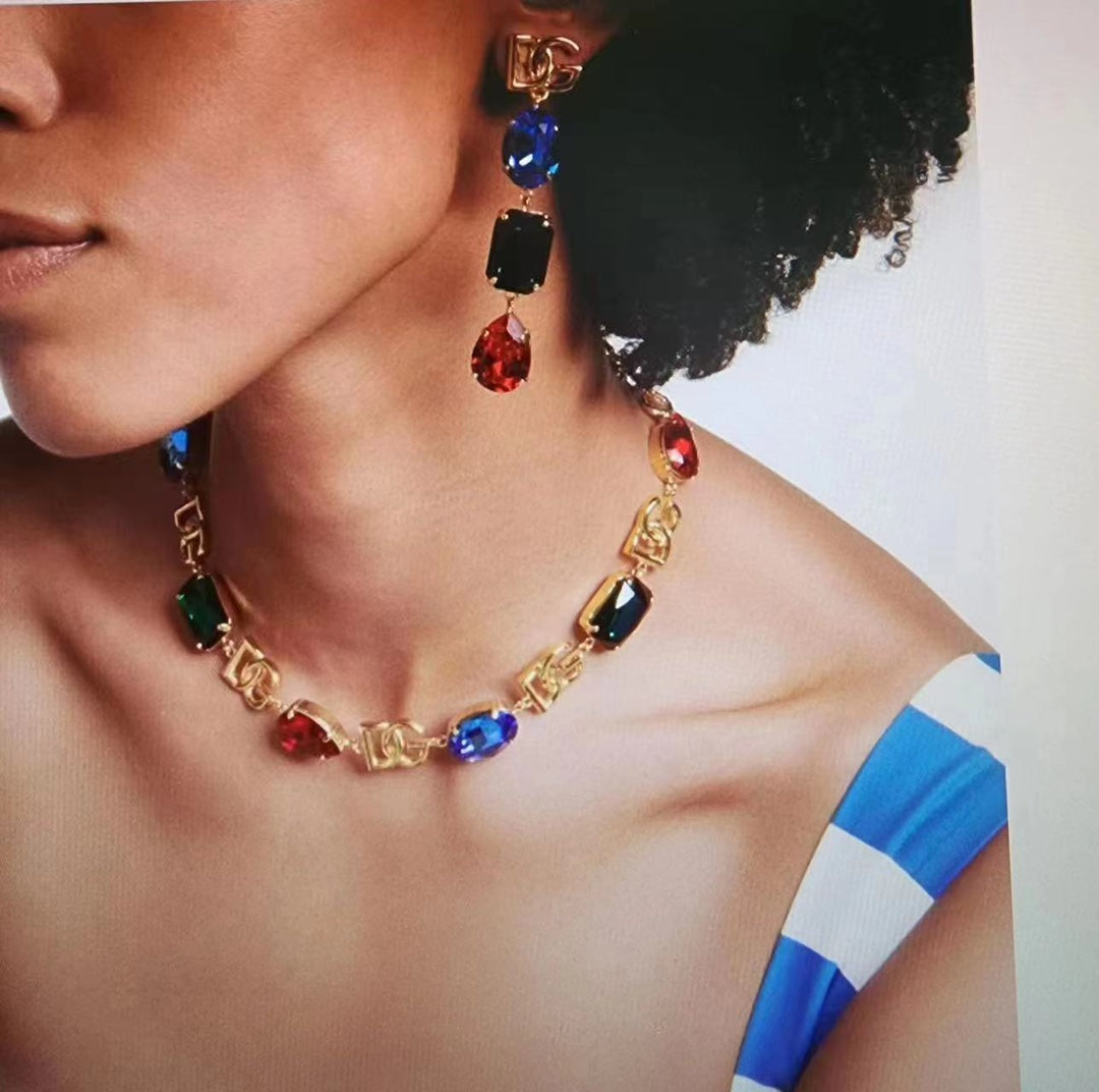 DG Crystals Choker Necklace
