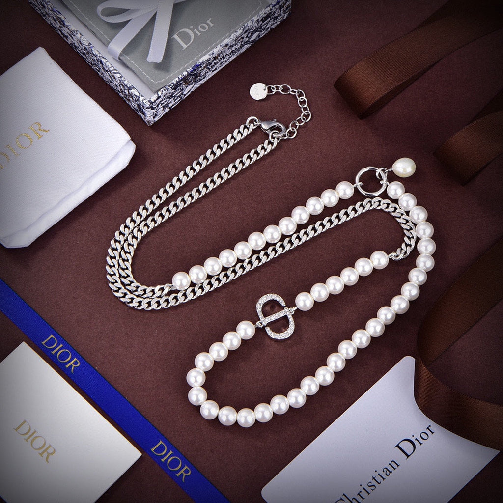 Dior Gourmette Pearl Necklace