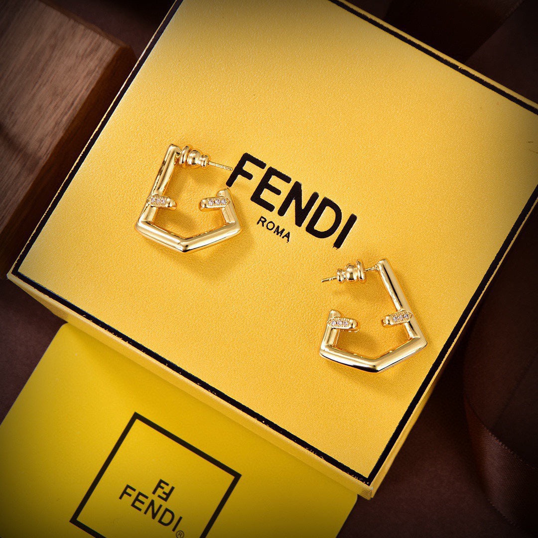 Fendi First Earrings - 18K Yellow Gold
