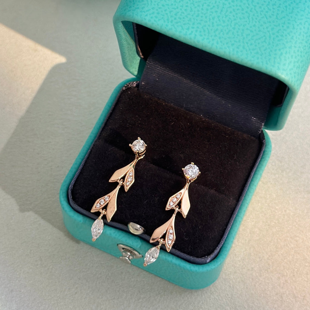 Tiffany Victoria Vine Convertible Drop Earrings - 18K Gold