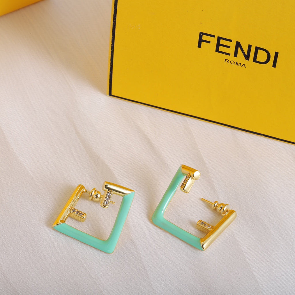 Fendi Vintage Earrings - 18K Yellow Gold