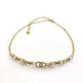 Chanel White Pearl Crystal Necklace