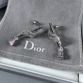 Dior Vintage Purple Crystal Earrings