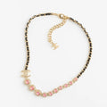 Chanel Pink Crystals Leather Necklace