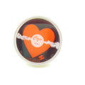 Chanel Red Heart Resin Brooch