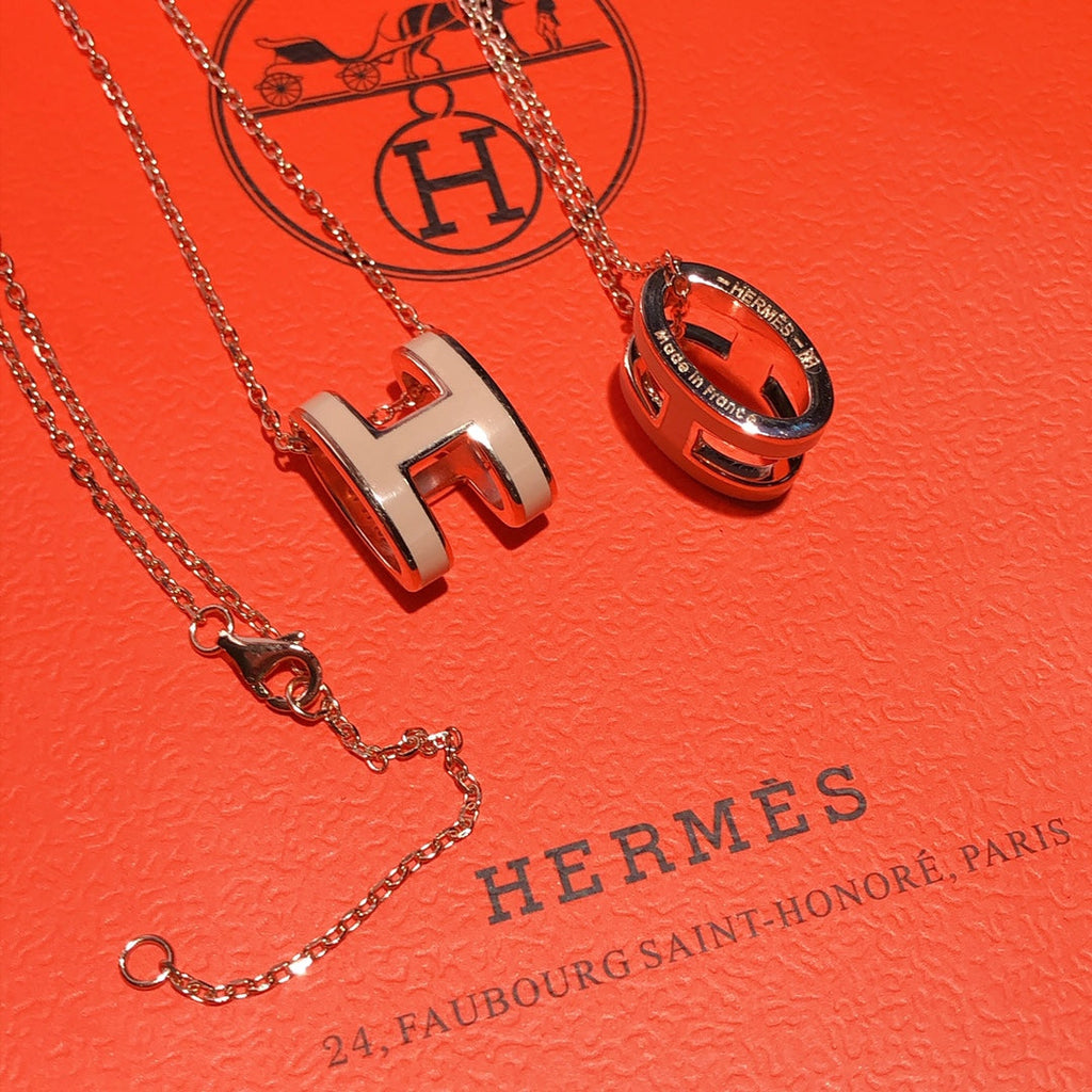 Hermes Mini Pop Grey Necklace