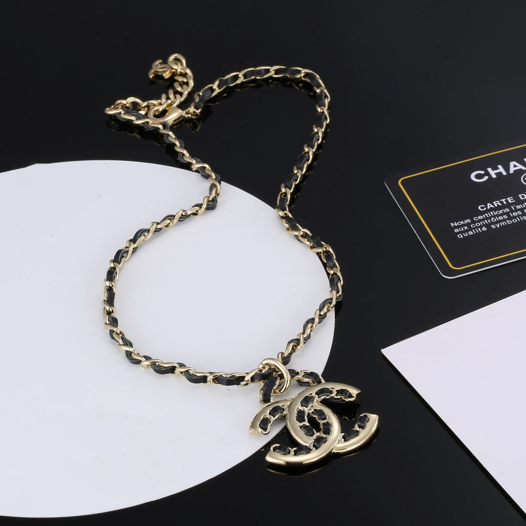 Chanel Strass Leather Necklace
