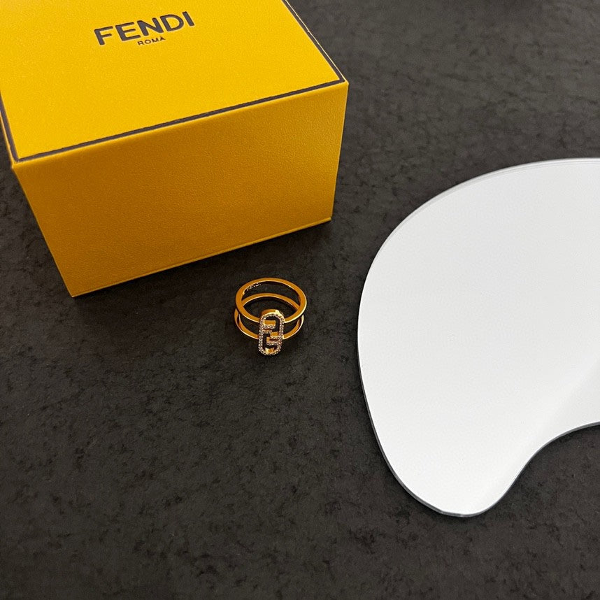 Fendi OLock Ring - 18K Yellow Gold