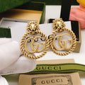 Gucci Double G Pendant Earrings - 18K Yellow Gold