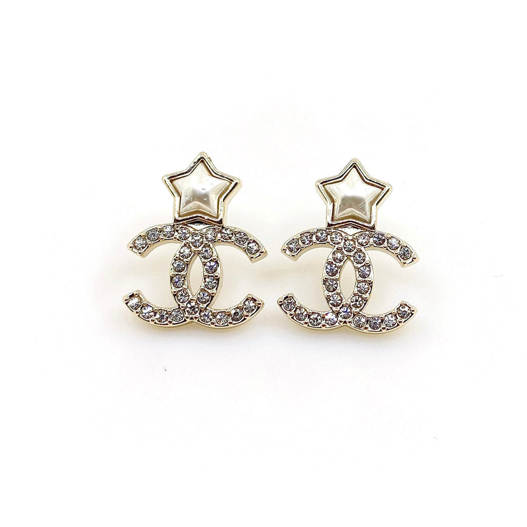 Chanel Star Crystal Earrings - 18K Yellow Gold