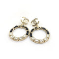Chanel Round Crystal Earrings - 18K Yellow Gold