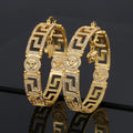 Ver Round Crystal Earrings - 18K Yellow Gold