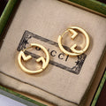Gucci Double G Hollow Earrings - 18K Yellow Gold