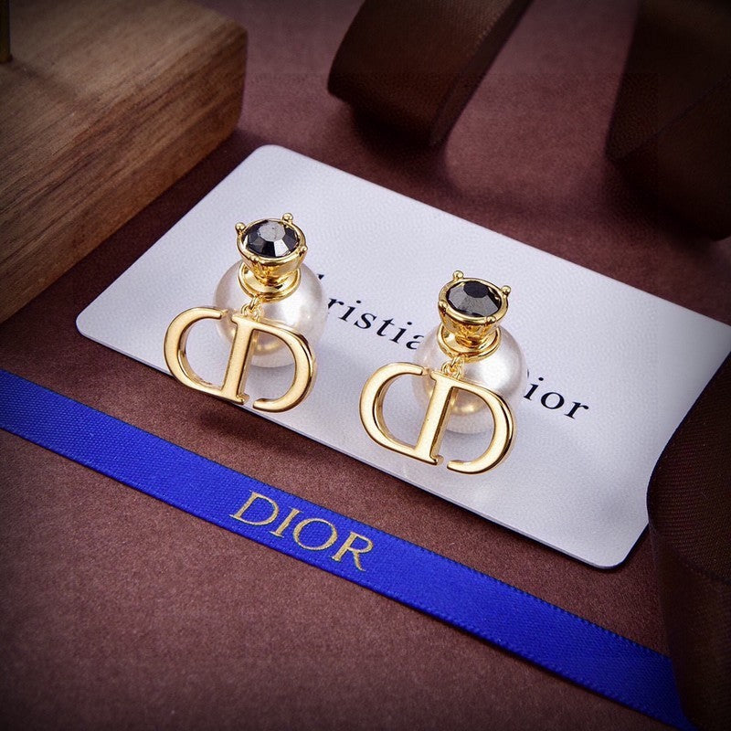 Dior Tribales Black Crystal Earrings