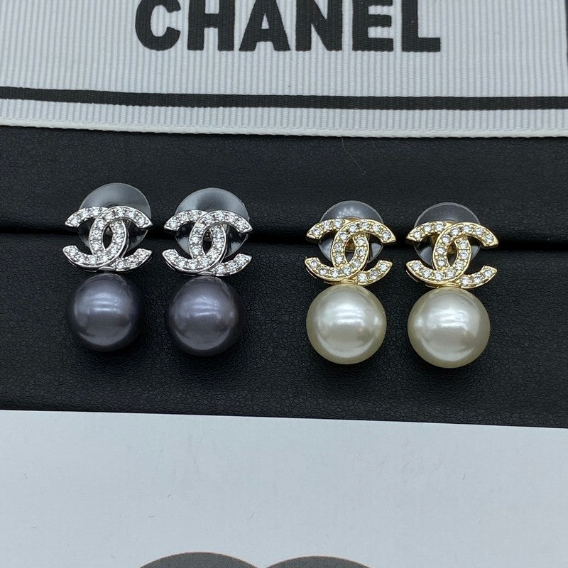 Chanel Pearl Drop Earrings - 18K Gold