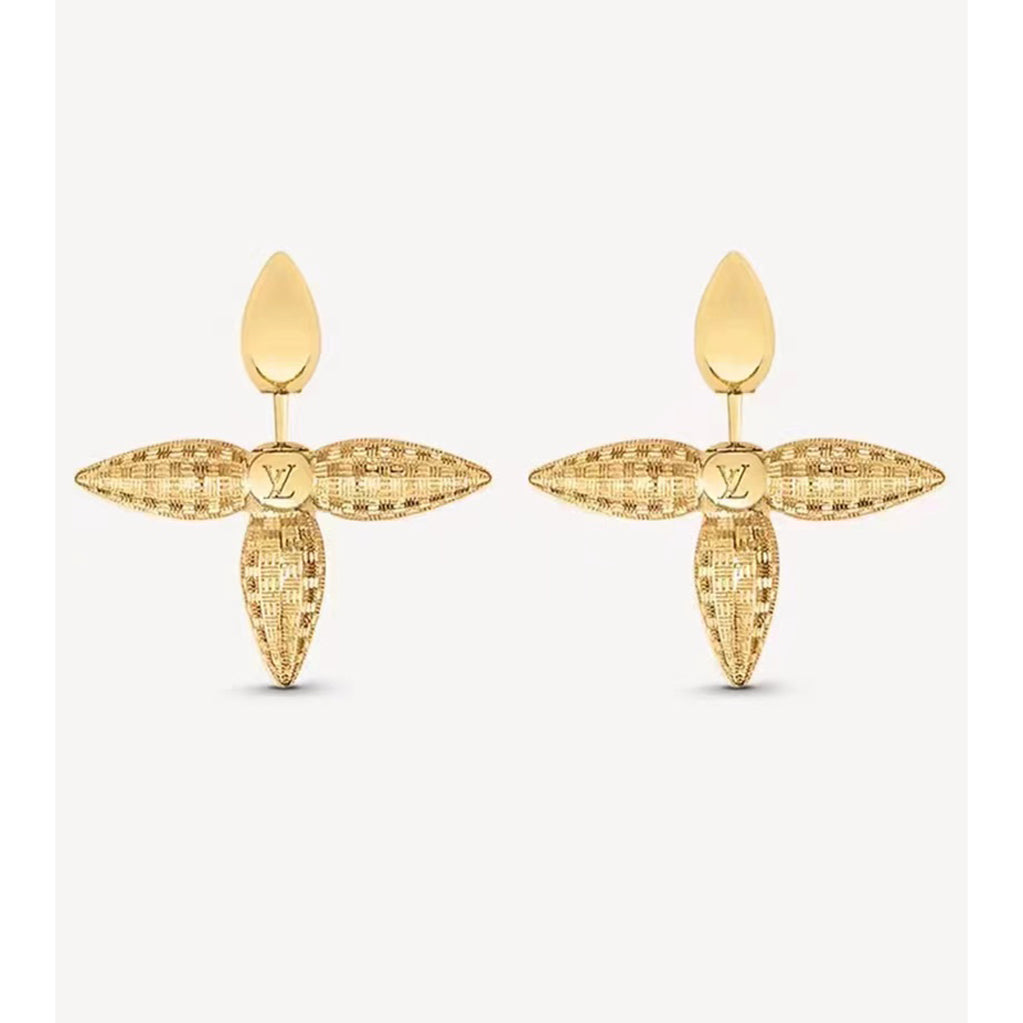 Louis Vuitton Louisette Stud Earrings - 18K Yellow Gold
