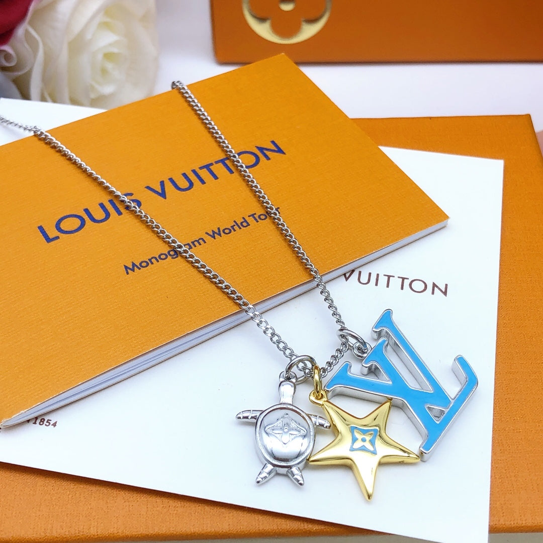 Louis Vuitton Turquoise Chain Necklace