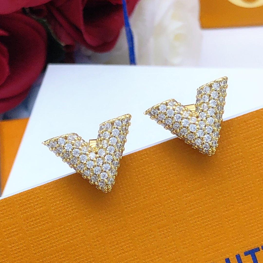 Louis Vuitton Diamond Earrings - 18K Yellow Gold