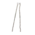Chanel Long Crystal Earrings - 18K White Gold