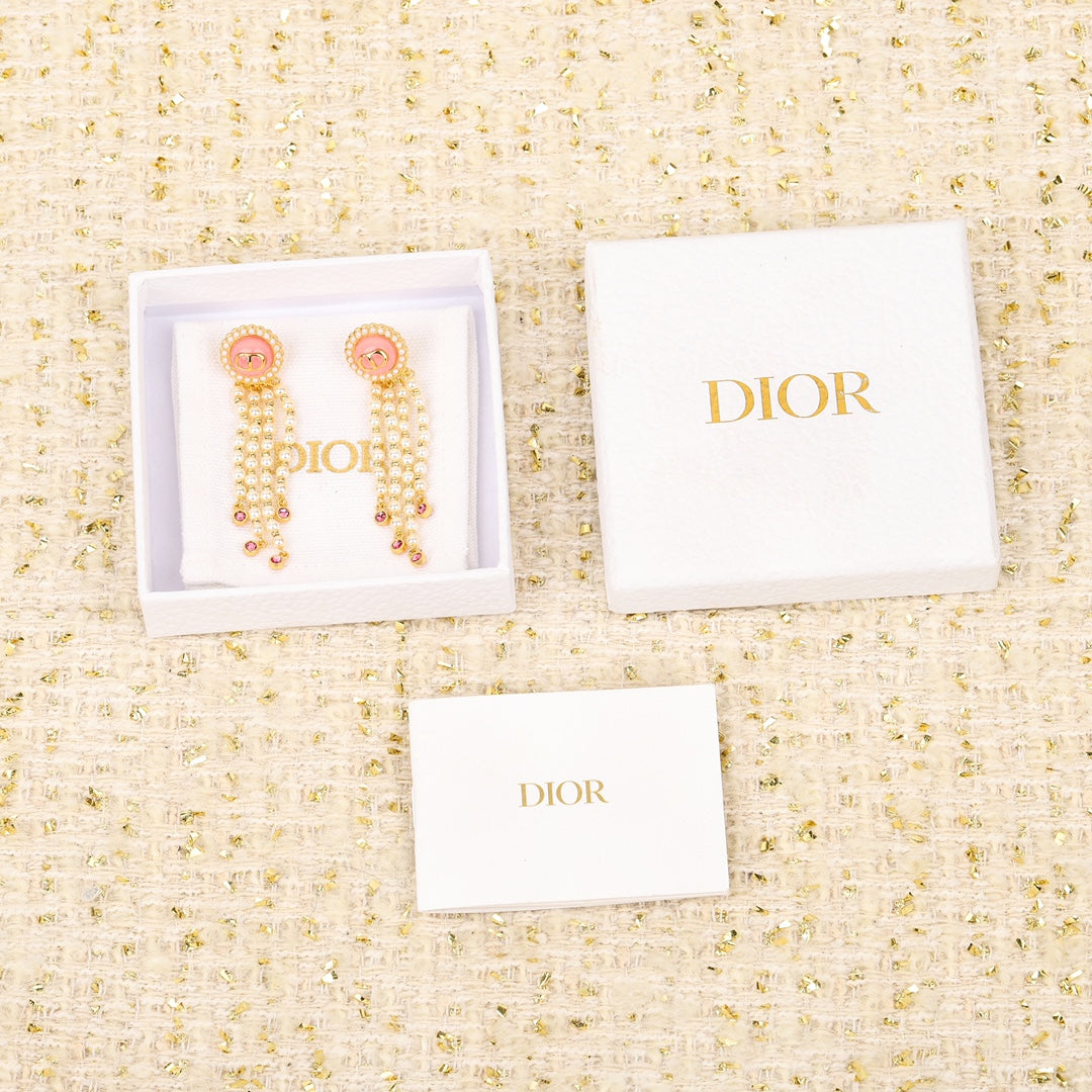 Dior Petit CD Tassel Earrings