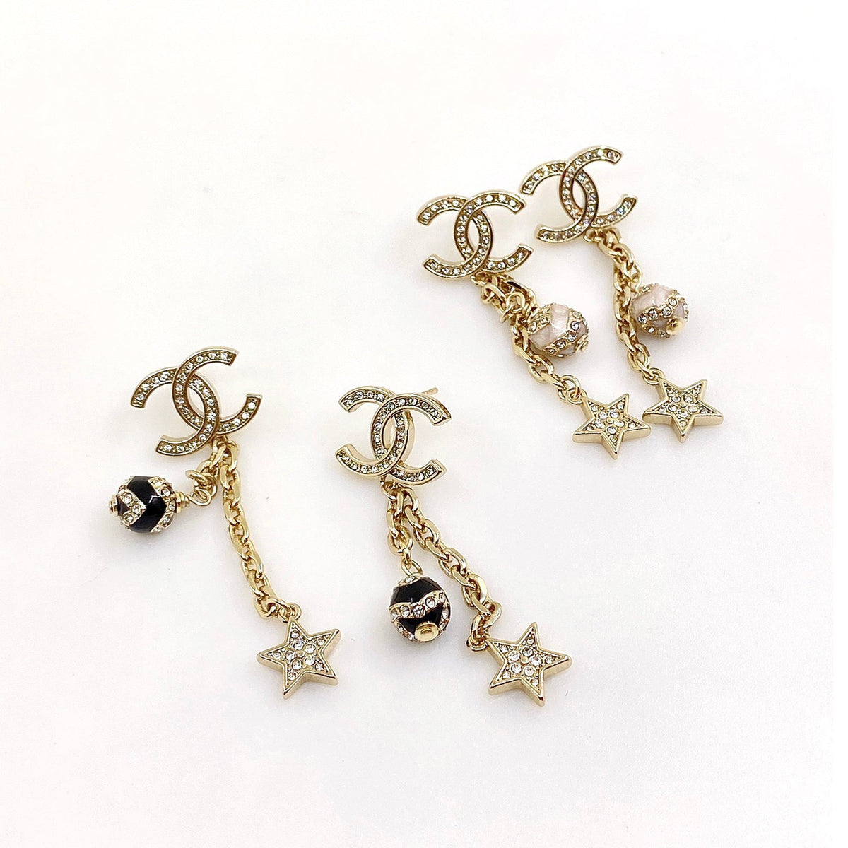 Chanel Star Pearl Earrings - 18K Yellow Gold